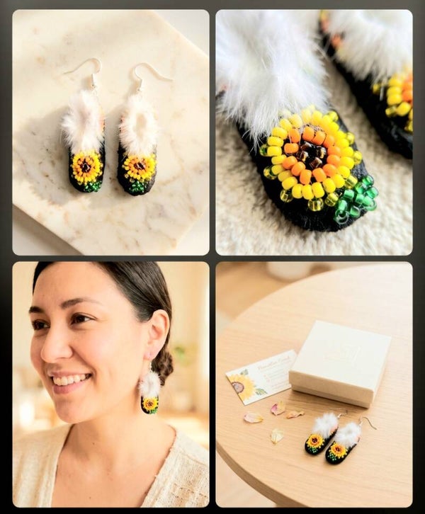 Beaded Handmade Mini Moc Earrings