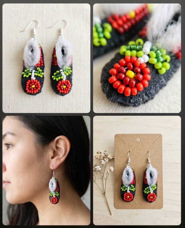Beaded Handmade Mini Moc Earrings