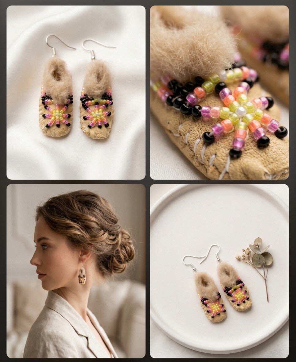 Beaded Handmade Mini Moc Earrings