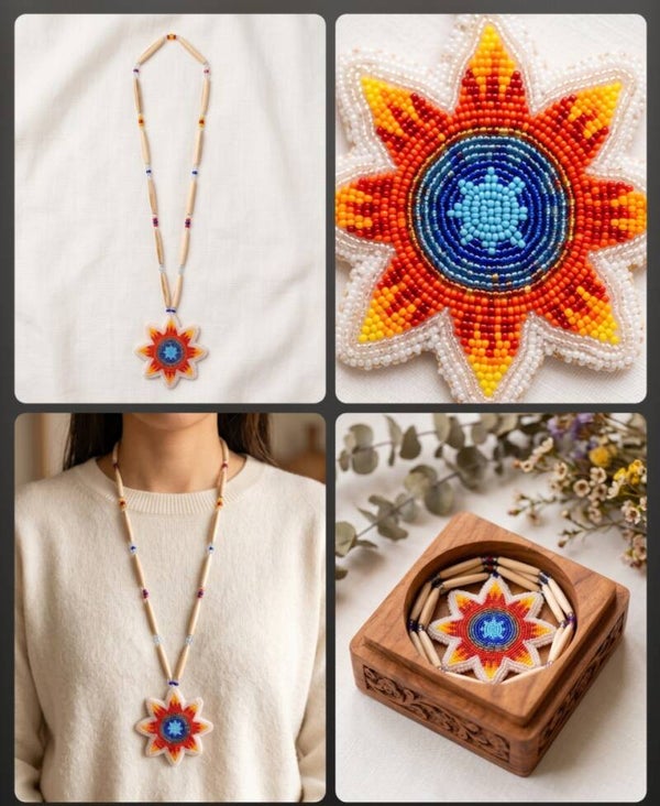 Starburst Native handmade beaded Medallion