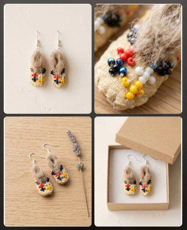 Beaded handmade Mini Moc Earrings