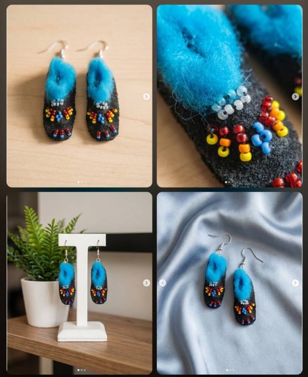 Beaded Handmade Mini Moc Earrings