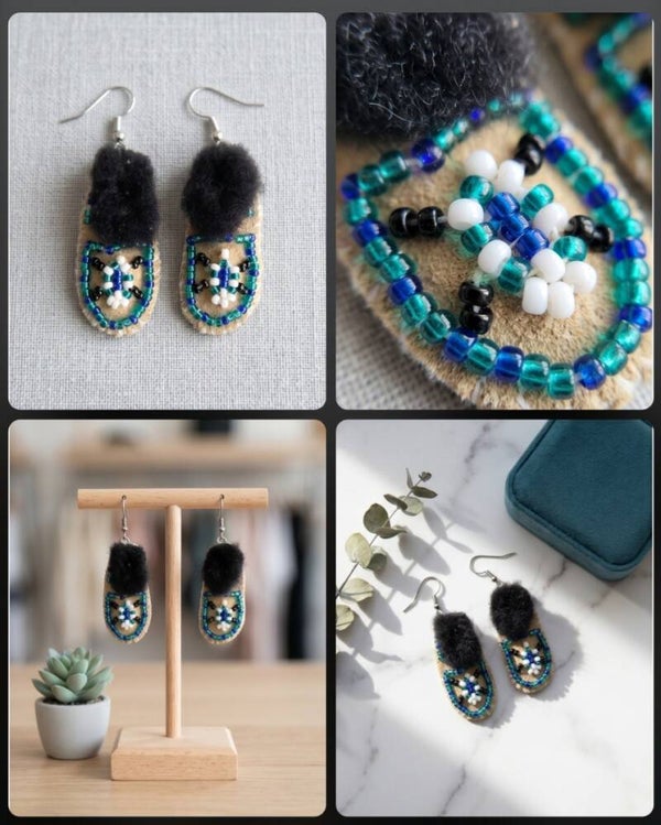 Beaded Handmade Mini Moc Earrings