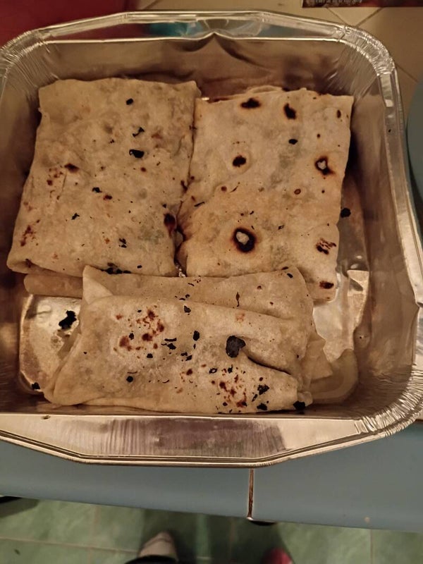 Wet chile verde burrito