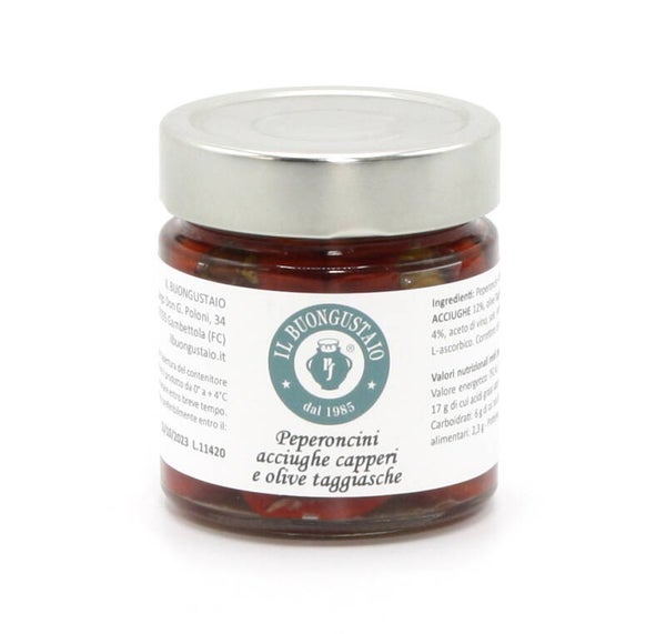 Peperoncini ripieni con acciughe, capperi e olive taggiasche-E