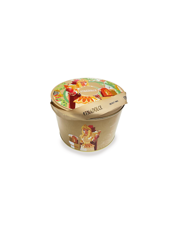 Panettone Cassata Siciliana in latta Etnadolce da 1 kg-G