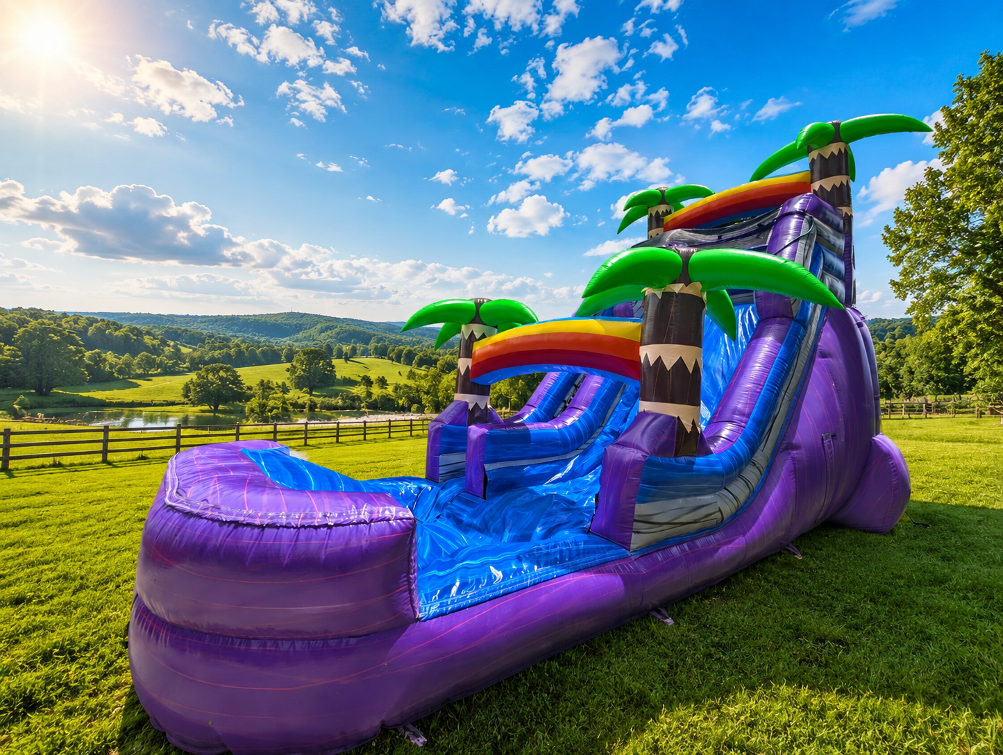 16' Purple Plunge Single Lane Slide