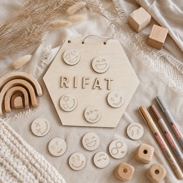 DIY Naambord Emoties