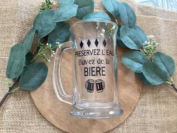 Chope de bière « Préservez l’eau, buvez de la bière »