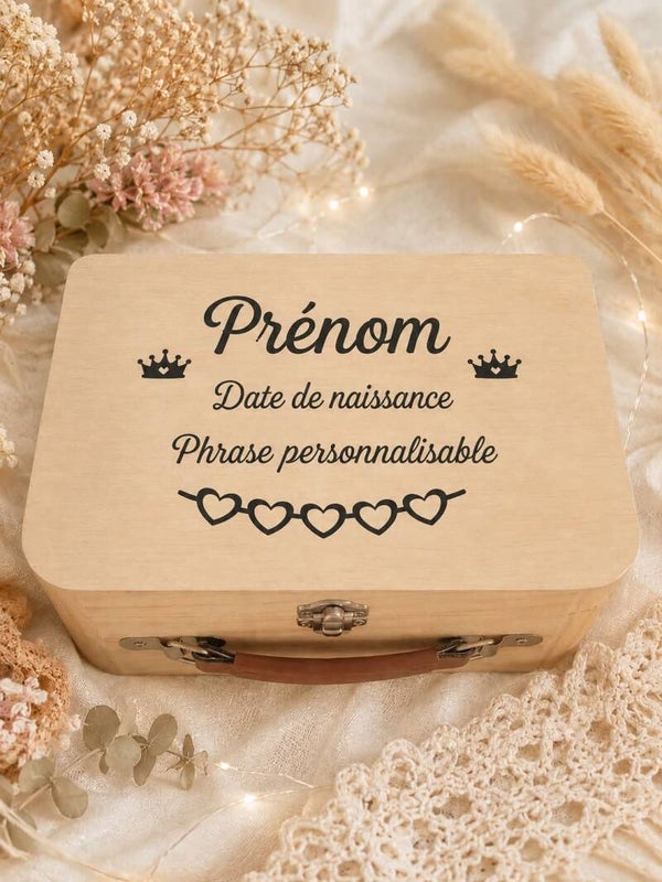 Valisette en bois personnalisée