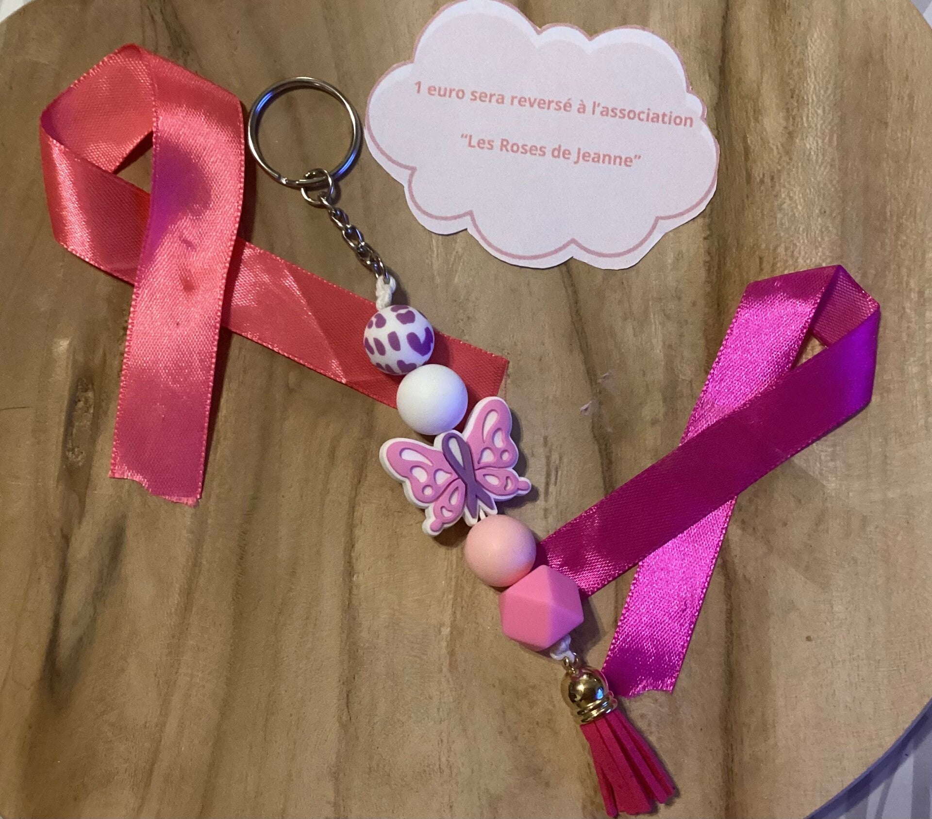 Porte clé octobre rose