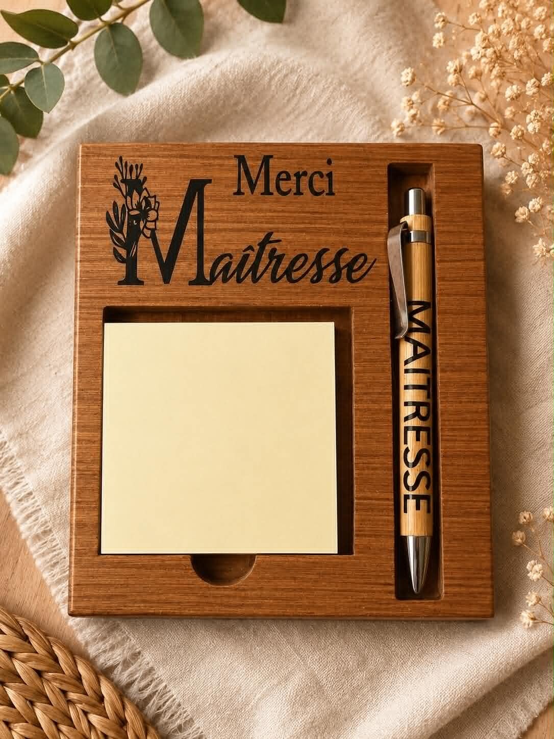 Porte post-it « Merci maîtresse »