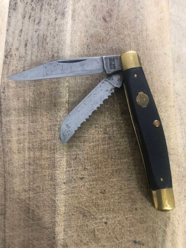 Schrade USA Made COPE Copenhagen 3-3/8" Closed 2 Blade Jack Knife