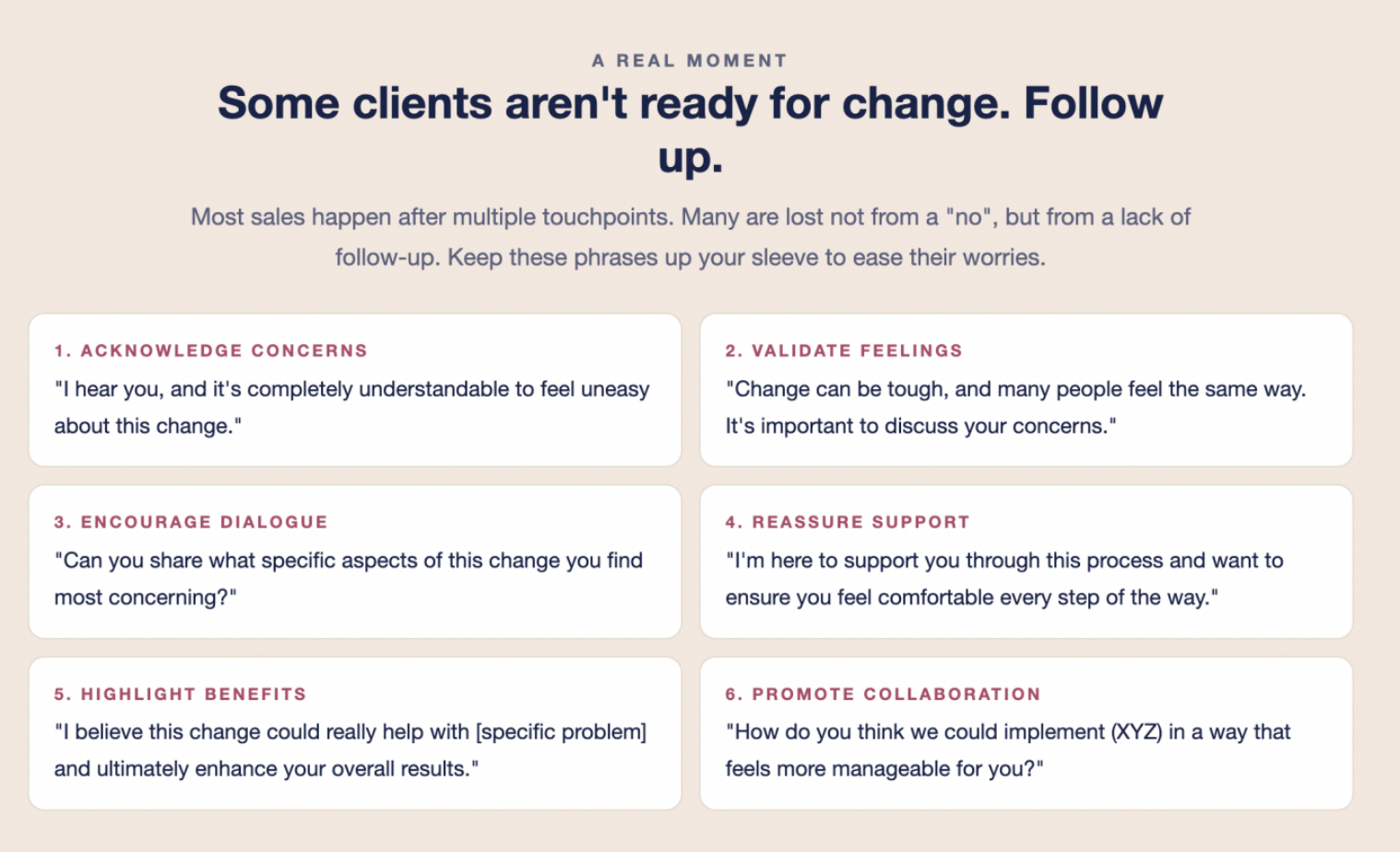 follow up strategies for sales 