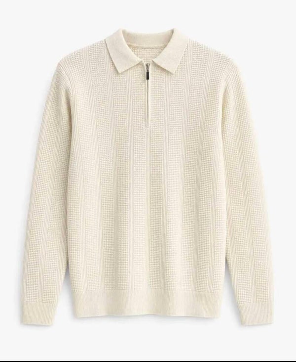 Sweater zip white pattern