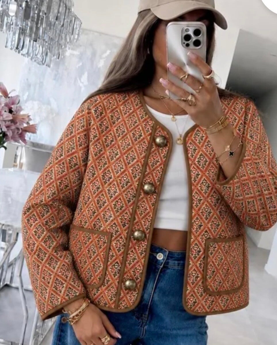 burnt orange jacket