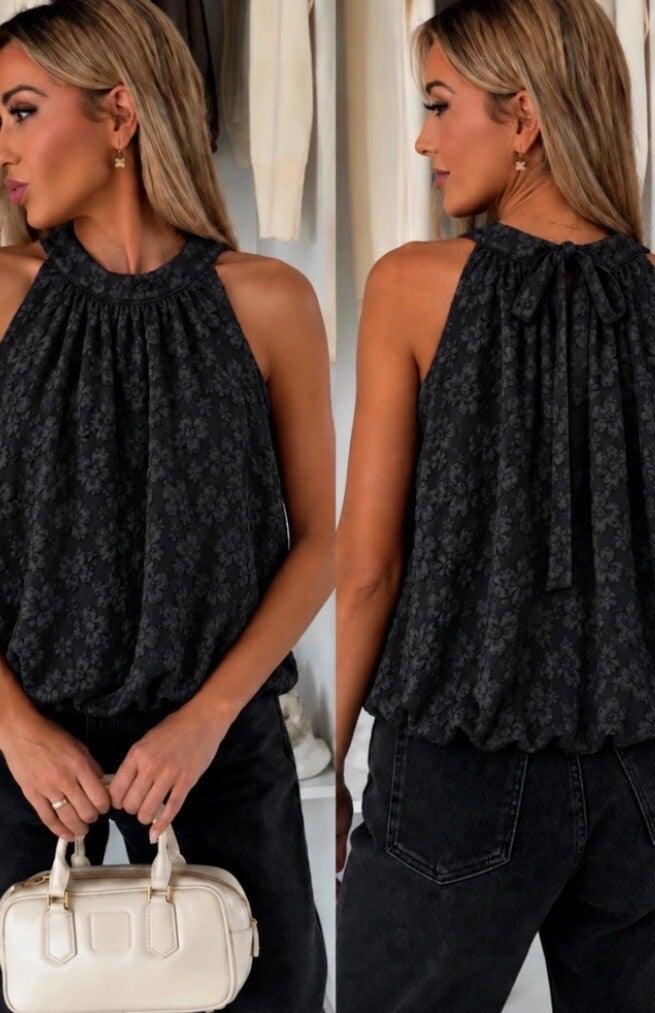 floral top black