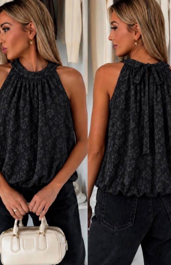 floral top black