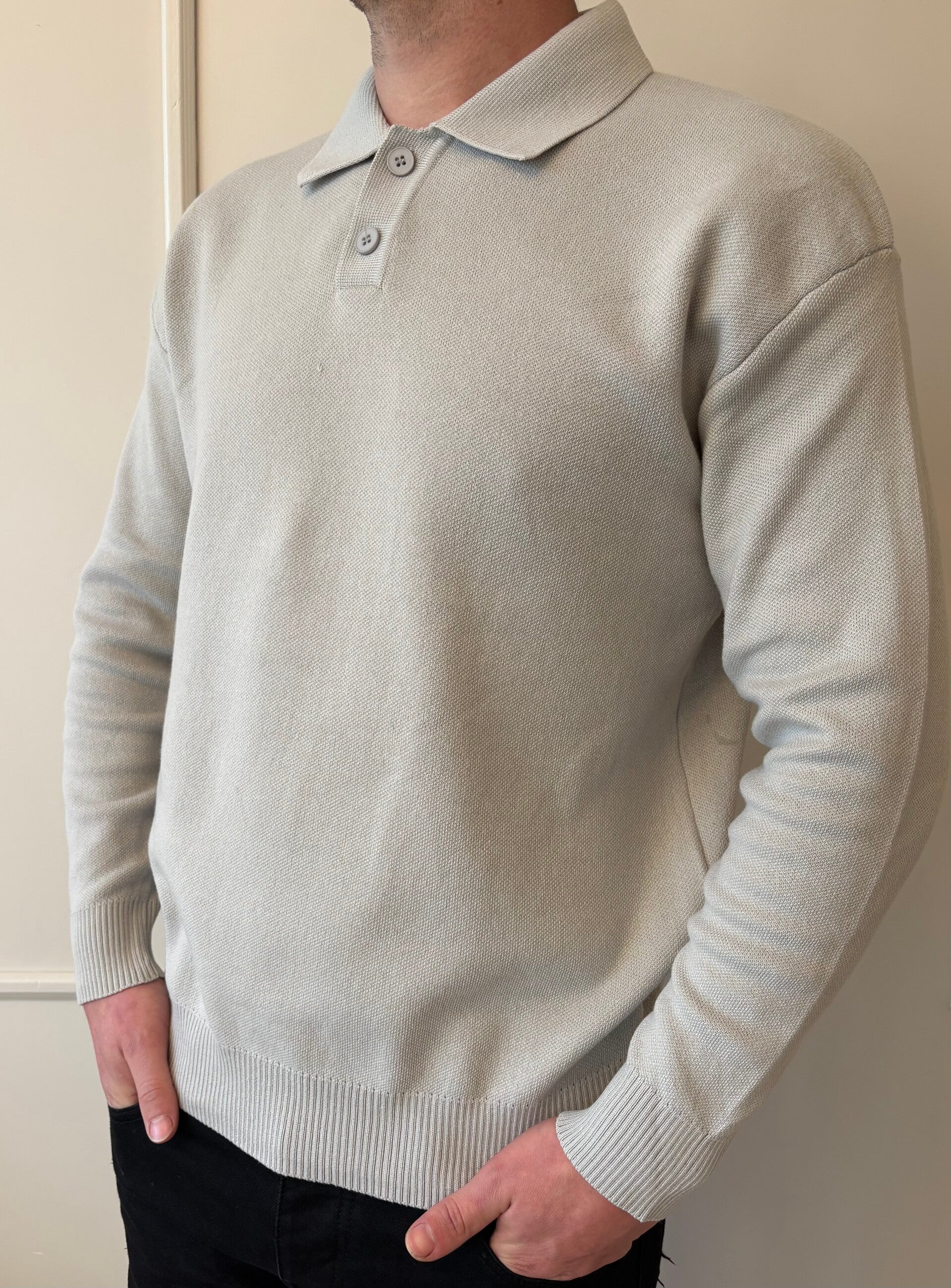 Loose fit polo grey