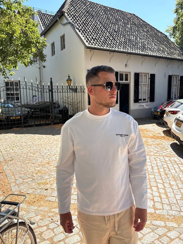 Long sleeve white unisex