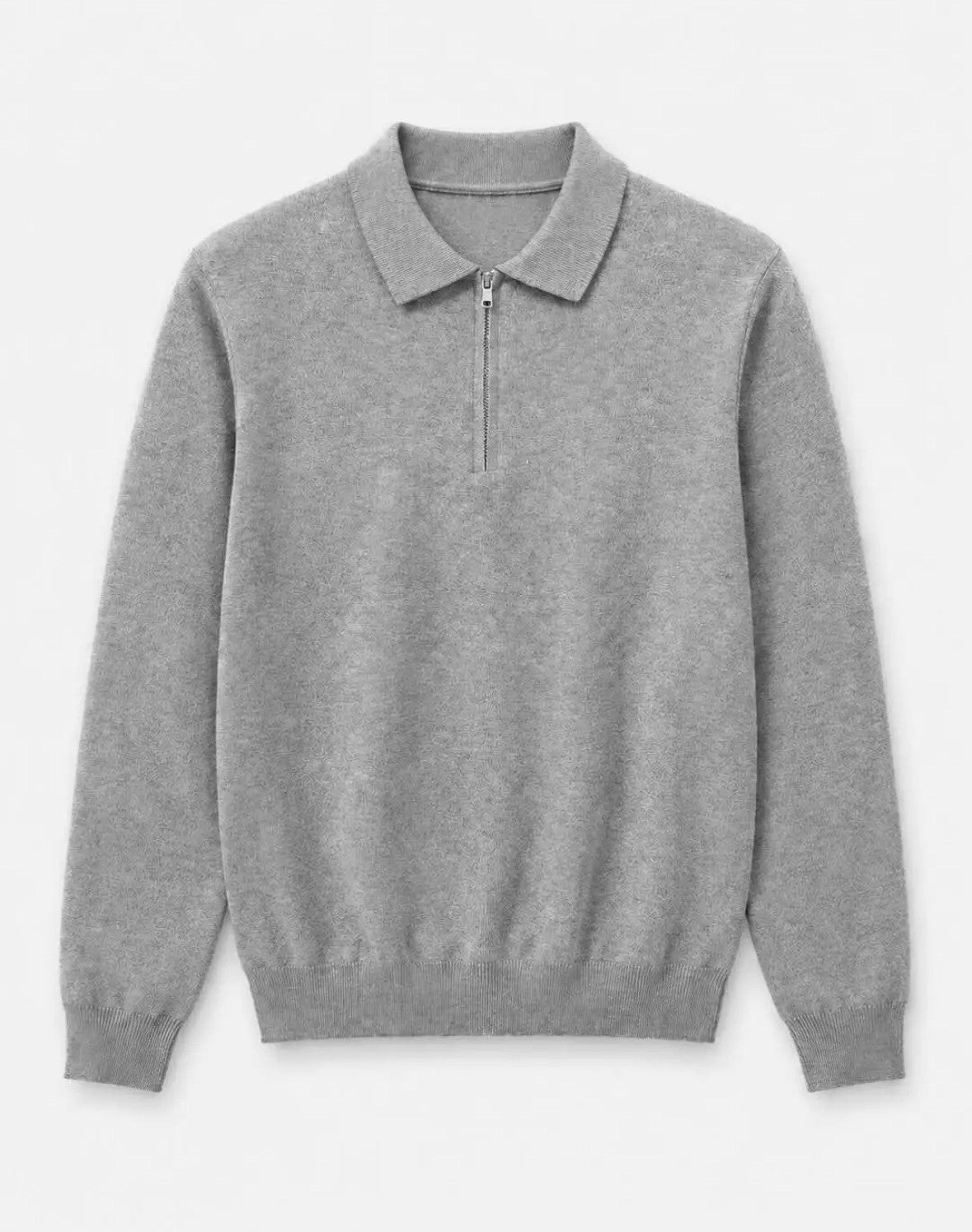 sweater zip grey