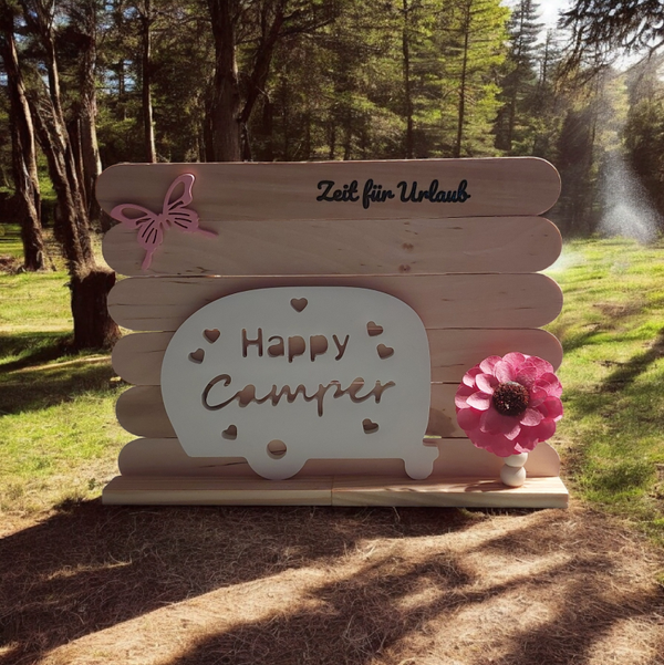 "Happy Camper" Holzschild