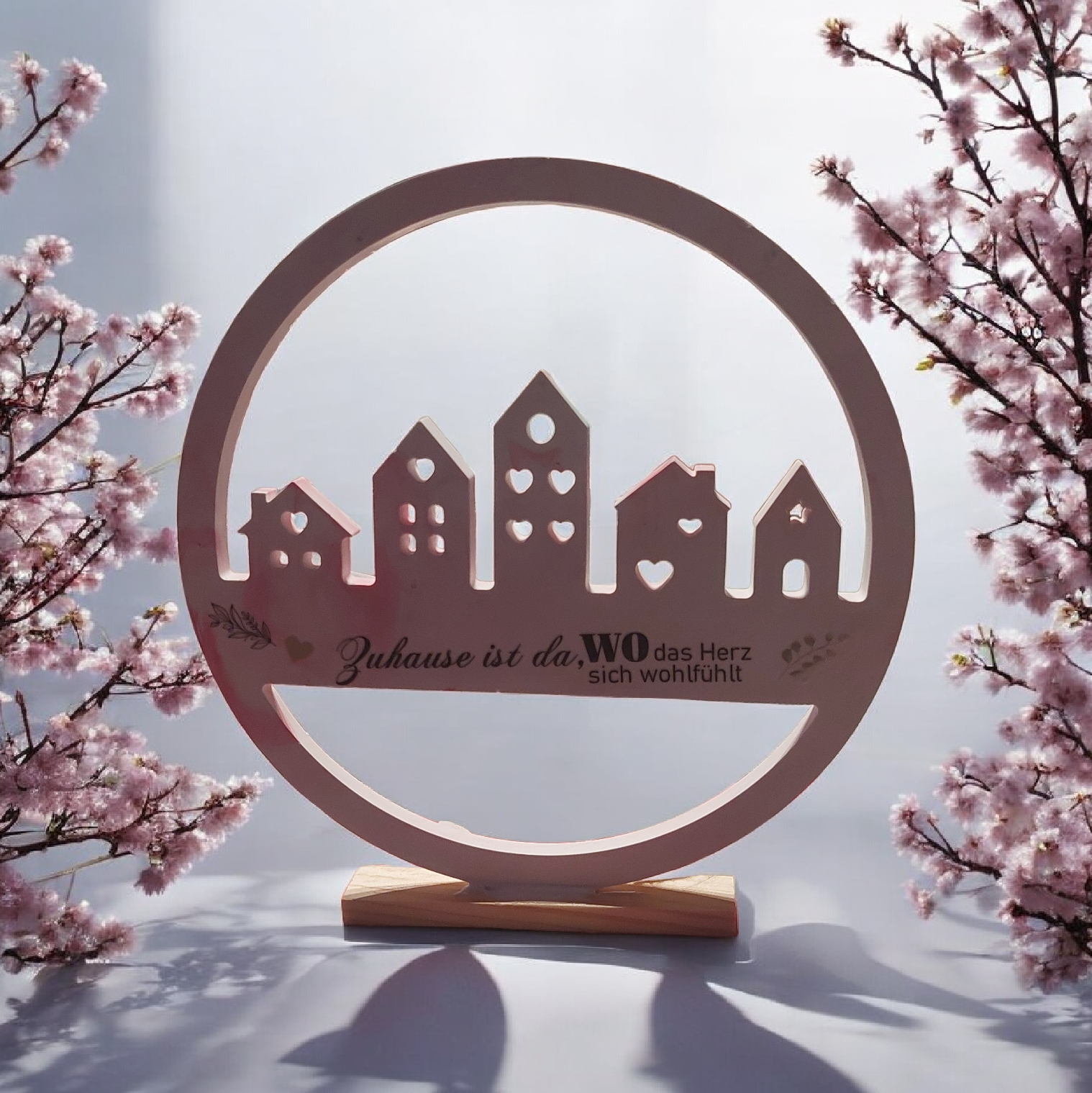 Ring mit Häuser "Zuhause!