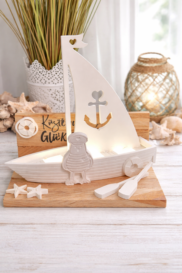 LED beleuchtetes Segelboot