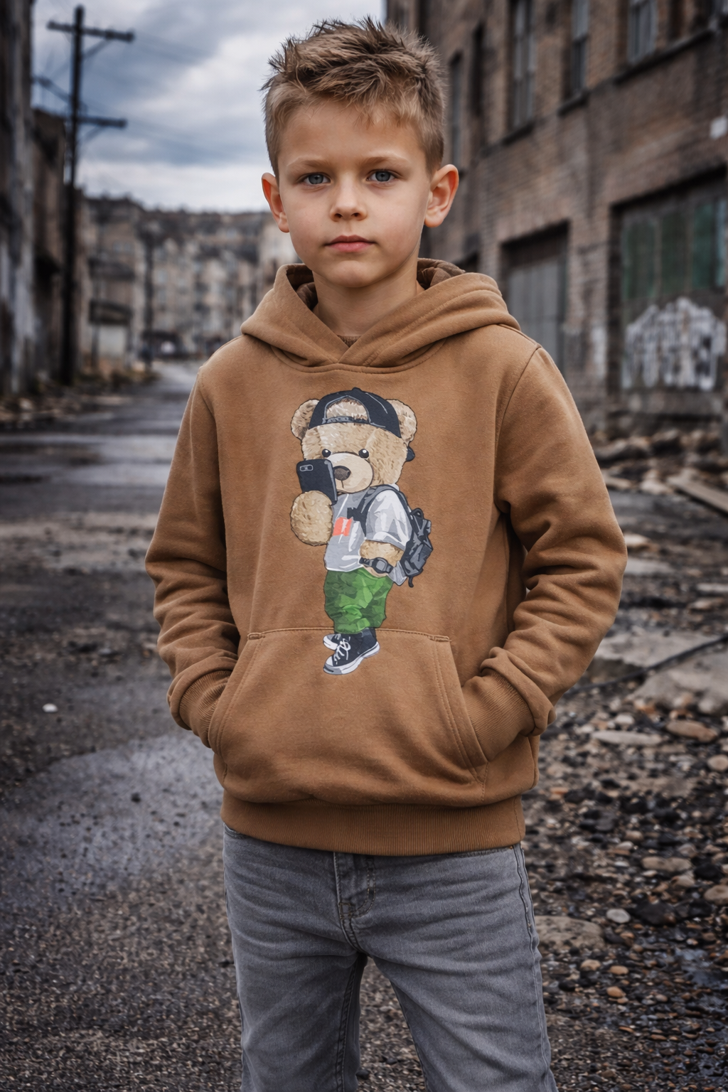 bruine beren hoodie