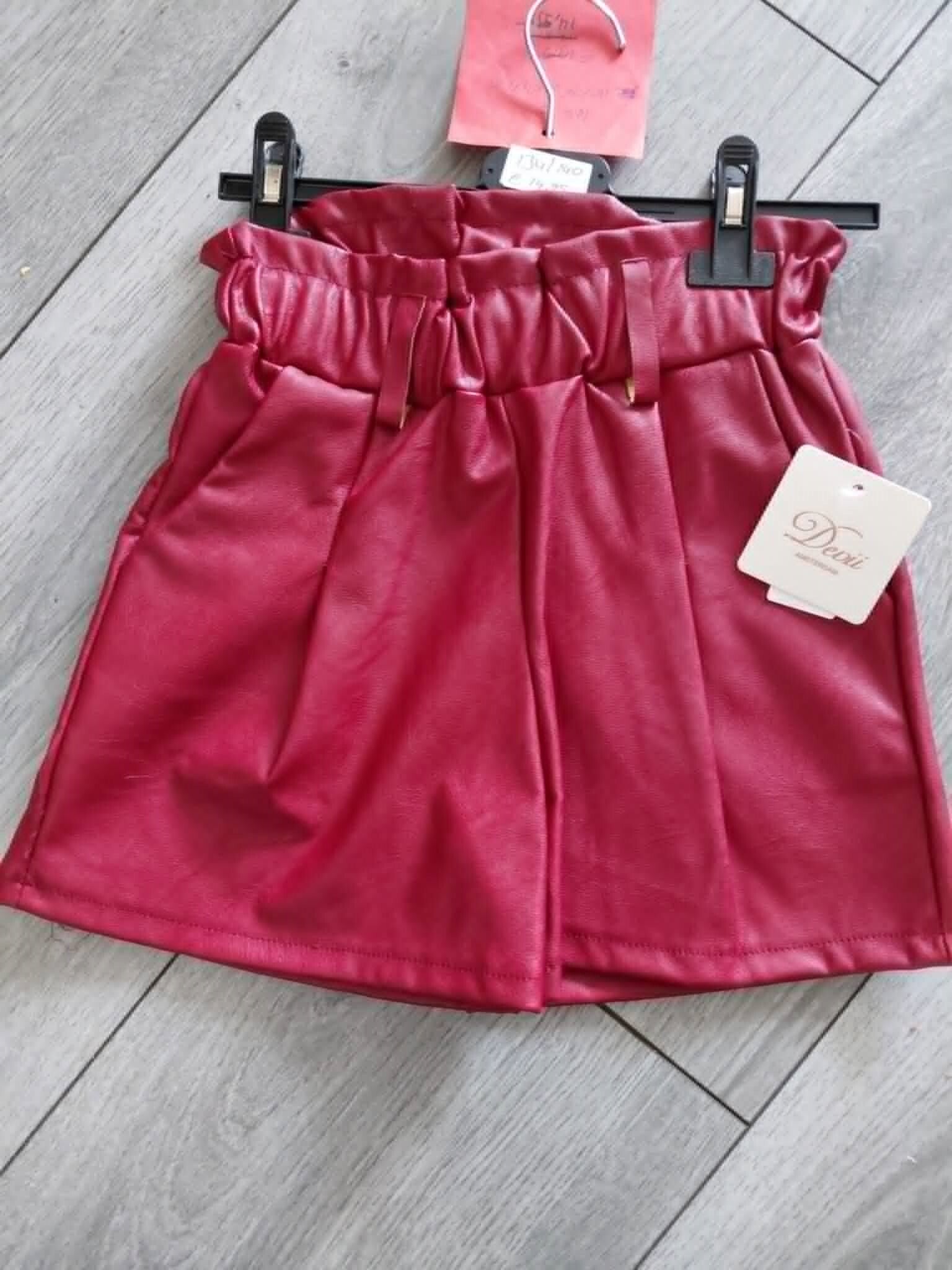 Leren look kort broekje