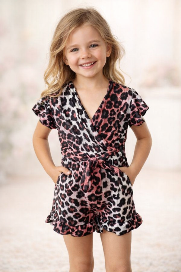 Rood panter jumpsuit