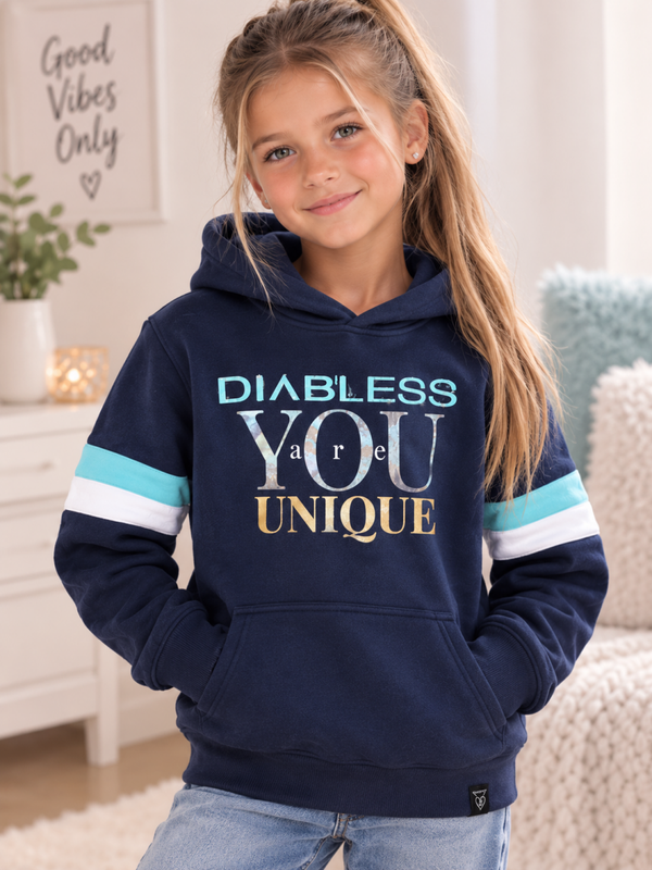 Diabless YOU UNIQUE hoodie – Donkerblauw