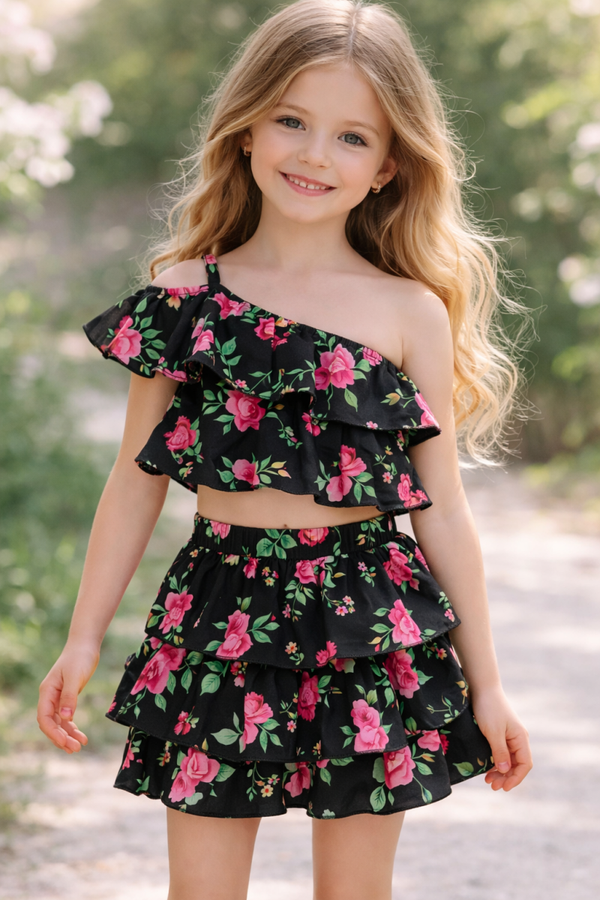 zwart bloem set