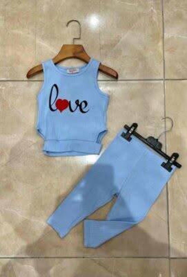 licht blauw love setje