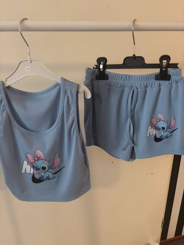 Leuke stitch set blauw