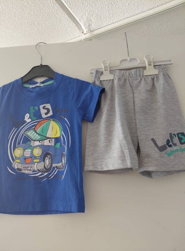 stoer blauw auto set