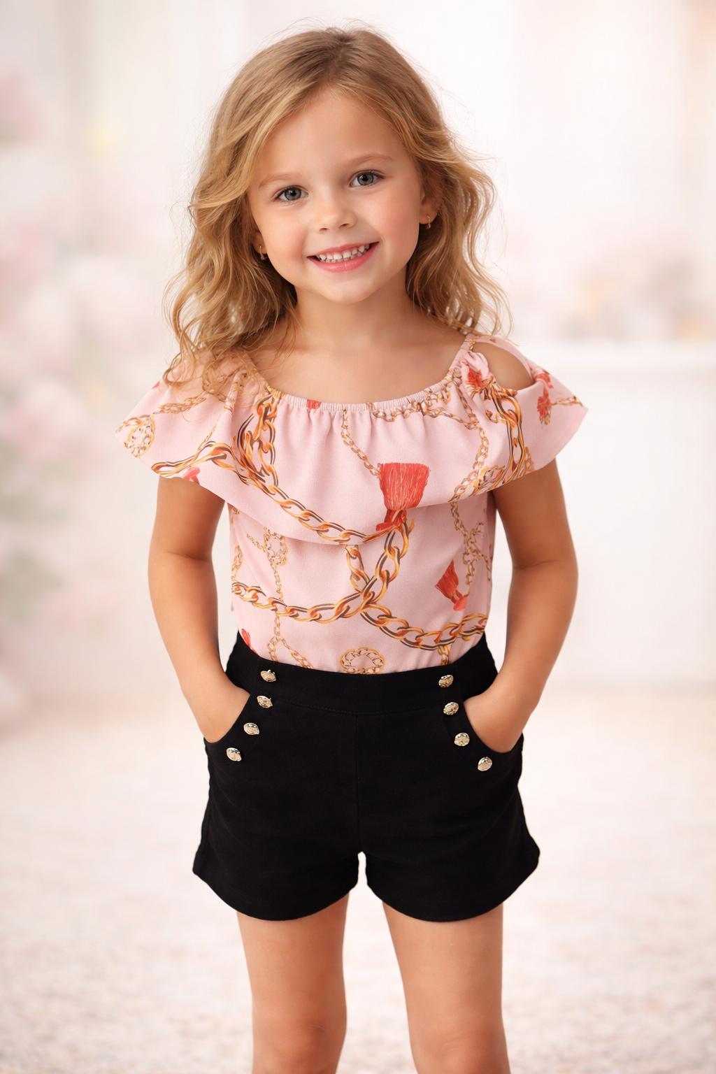 Roze jumpsuit ketting