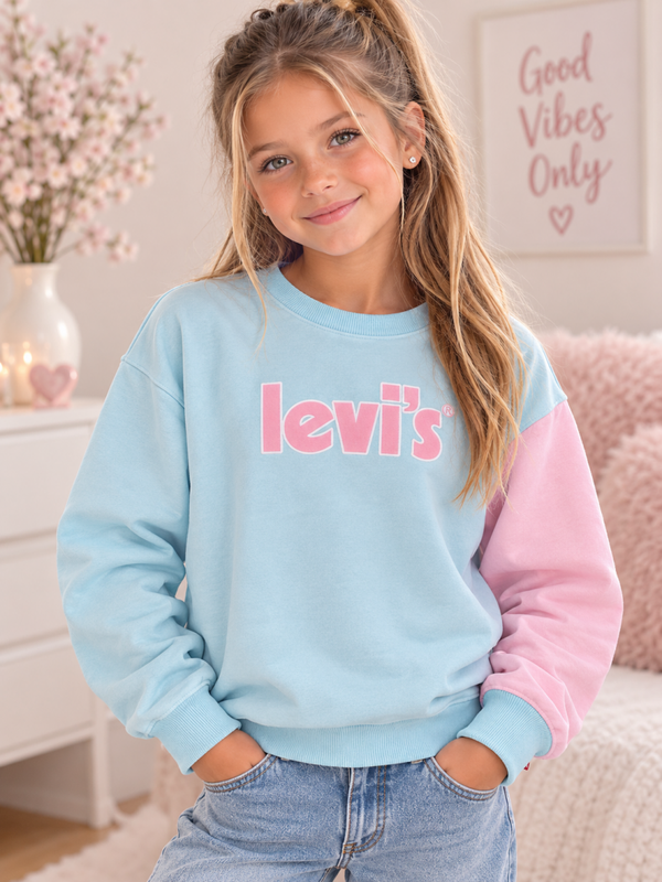 Levi's sweater – Lichtblauw & roze