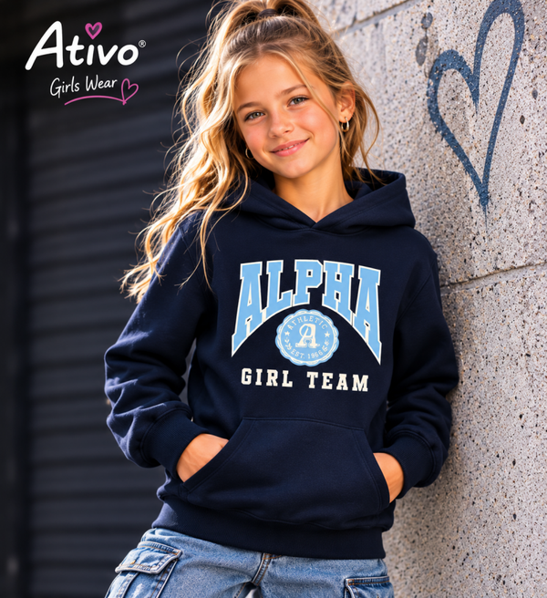 Ativo Meisjes Hoodie – Alpha Girl Team 🔥