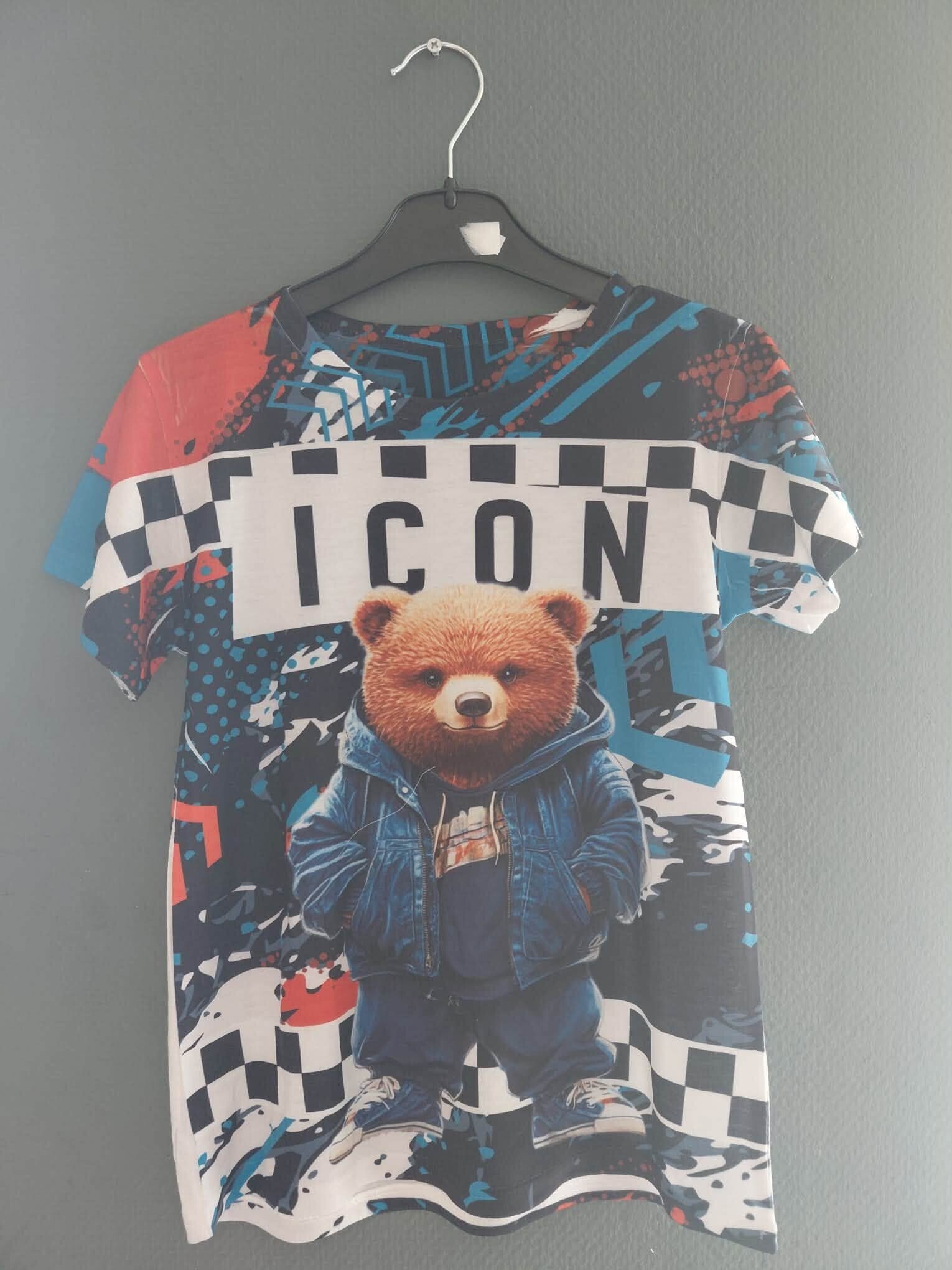 blauwe icon shirt