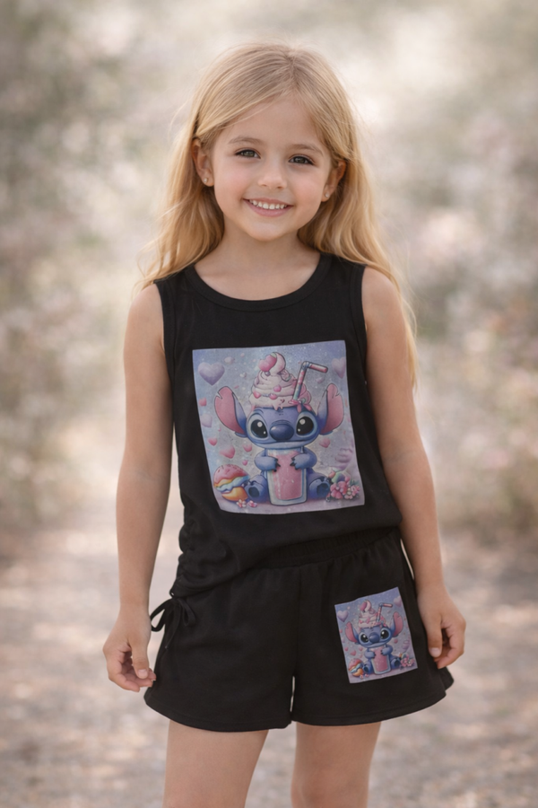 Stitch set zwart
