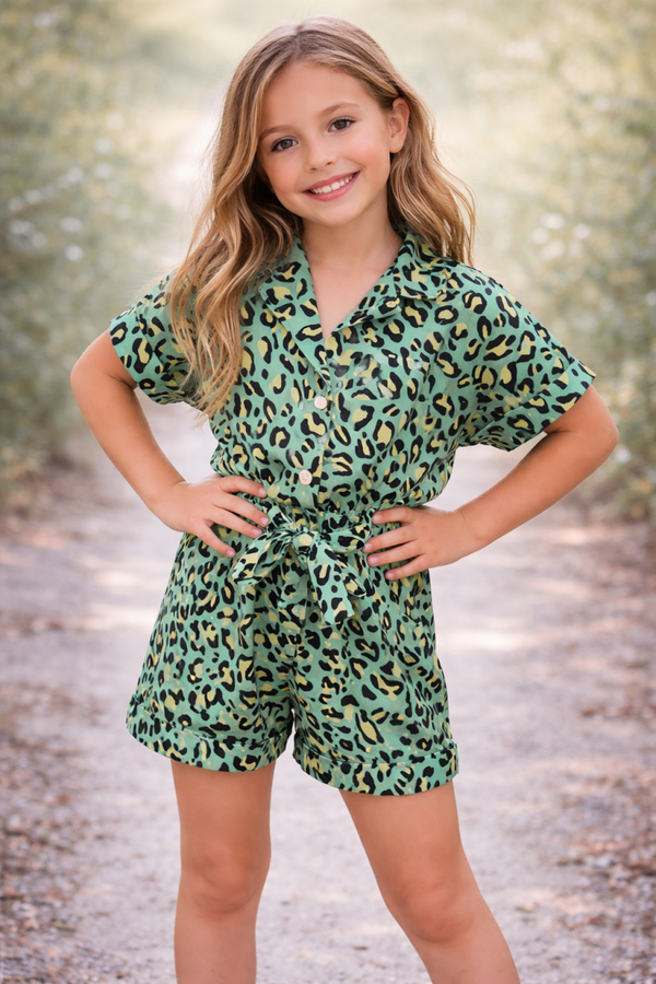 Jumpsuit groen panter