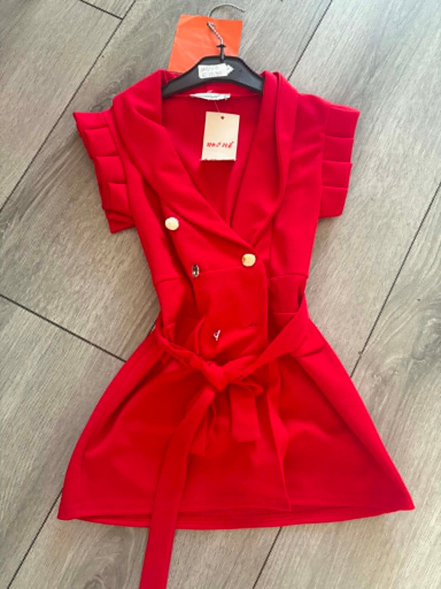 Rode dress jacket jurk