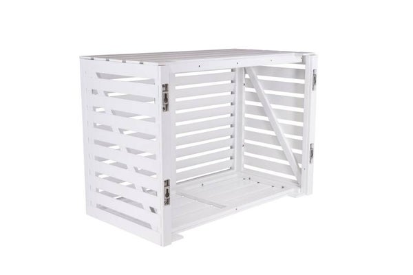 Floli Bodemplaat - Wandmontage - Kunststof "Houtlook" Cover - Kleur Wit.