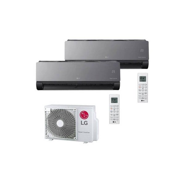 LG Duo-Split 6.3kW Outdoor MU3R21 + 1x 3.5 kW AC12BK & 1x 5.0 kW AC18BK "Artcool Black" Indoor COOL&HEAT + WiFi A++