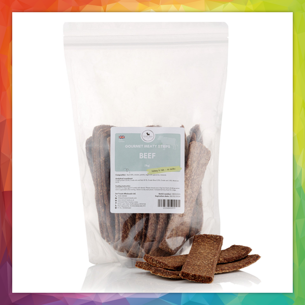 Gourmet Meaty Strips - 7 Flavours (4pcs & 1kg Bags)
