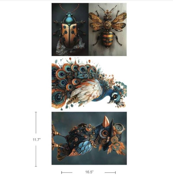 Decoupage papier - Redesign Decoupage Fiber Paper set A3 - Magical Wings