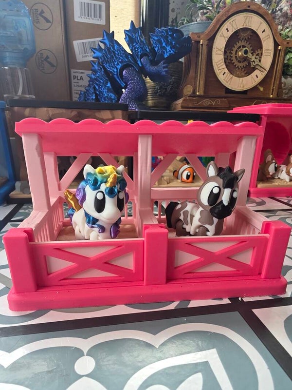 🐴 Mini speelset - Mini stal  & Paardjes