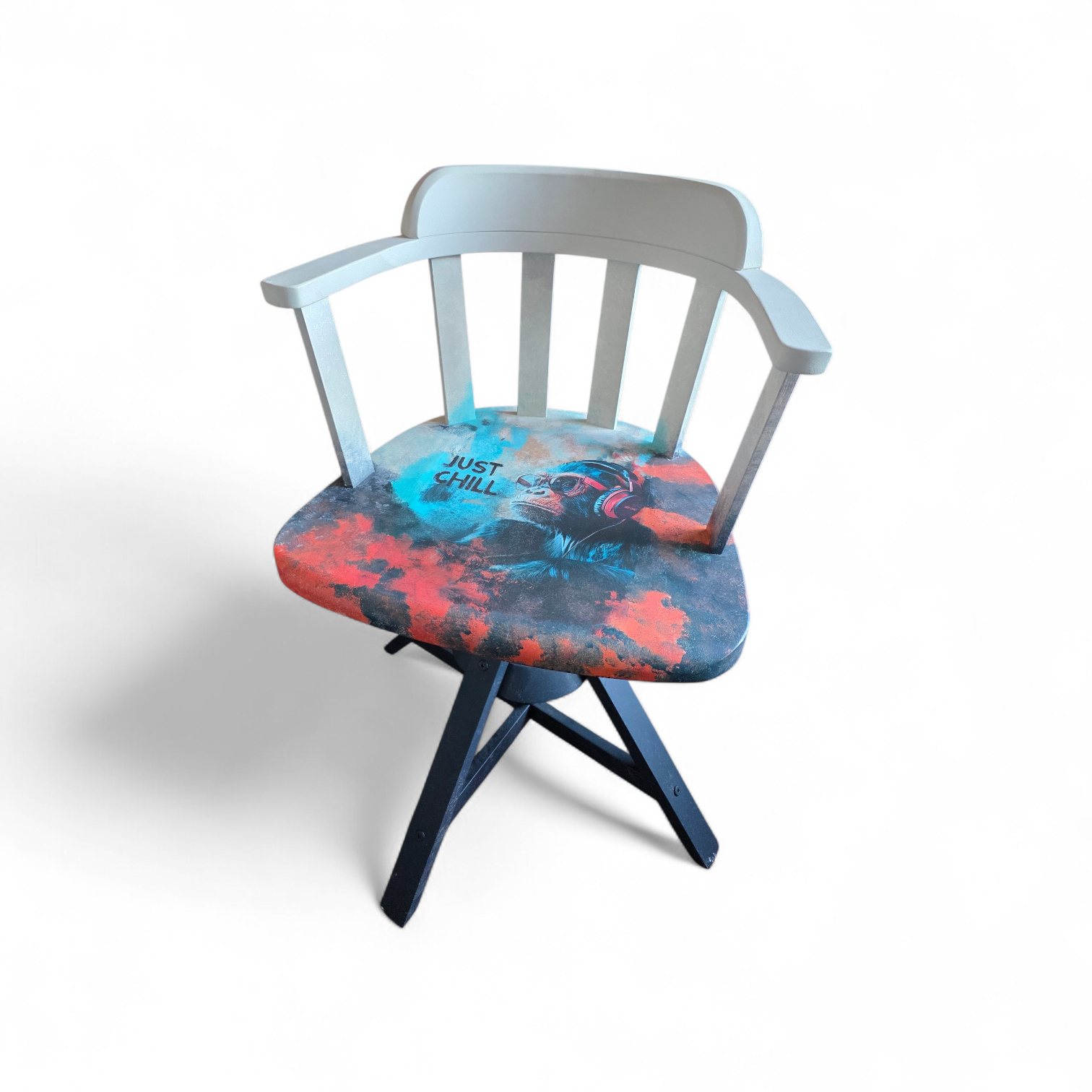** Urban Art Bureau Stoel – Handgeschilderd – One of a Kind **
