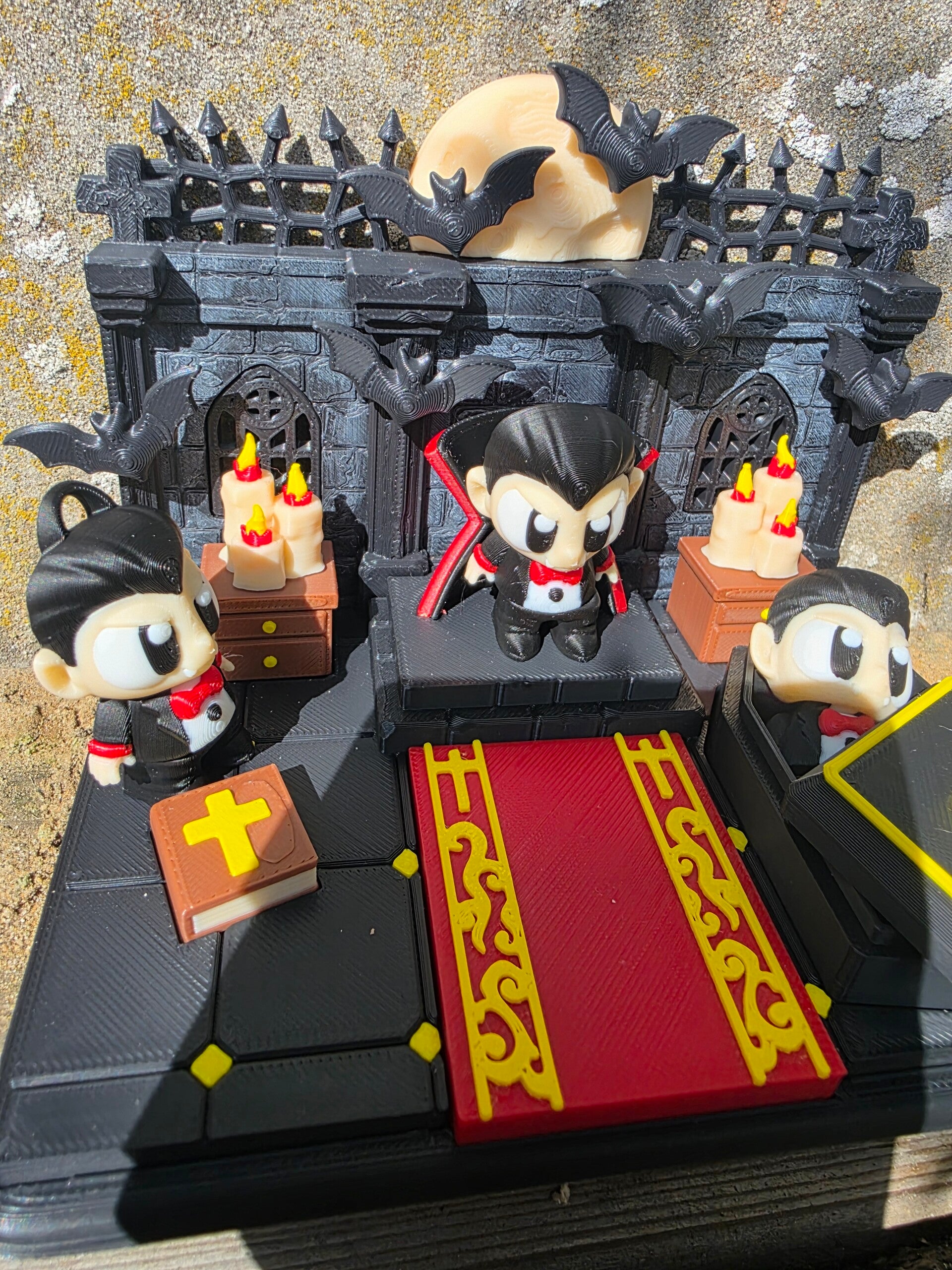🧛‍♂️ Mini Halloween Speelset – Flexi vampier & kasteel